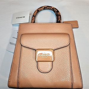 Coach Pink Leather Mini Pepper Crossbody Purse